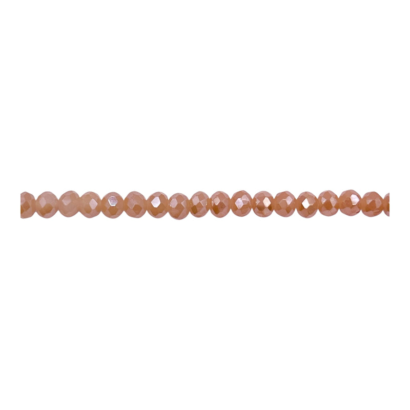 3mm Thunder Polish Glass Crystal Roundel Cut Gold Plated Jade