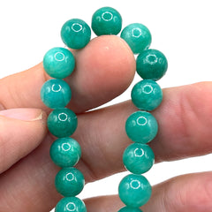 Dyed Jade Round Teal