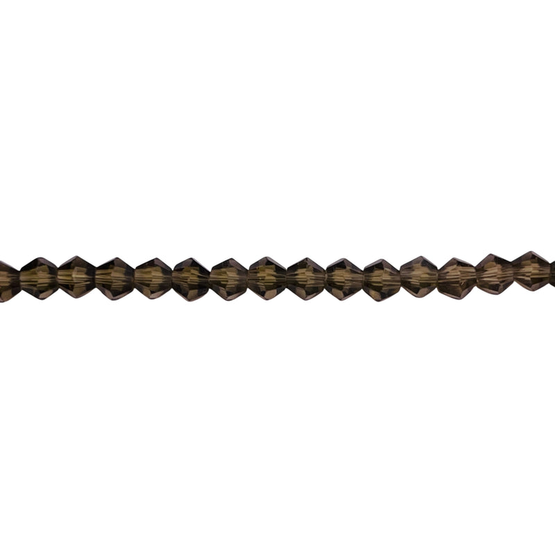 4mm Thunder Polish Glass Crystal Bicone Black Diamond