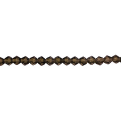 4mm Thunder Polish Glass Crystal Bicone Black Diamond