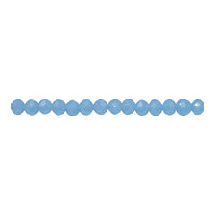 4mm Thunder Polish Glass Crystal Roundel Cut Blue Jade