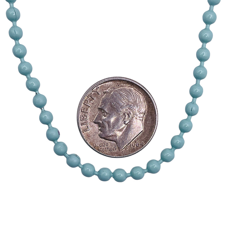 Losolo 3mm Ball Chain Stainless Steel Chain Turquoise