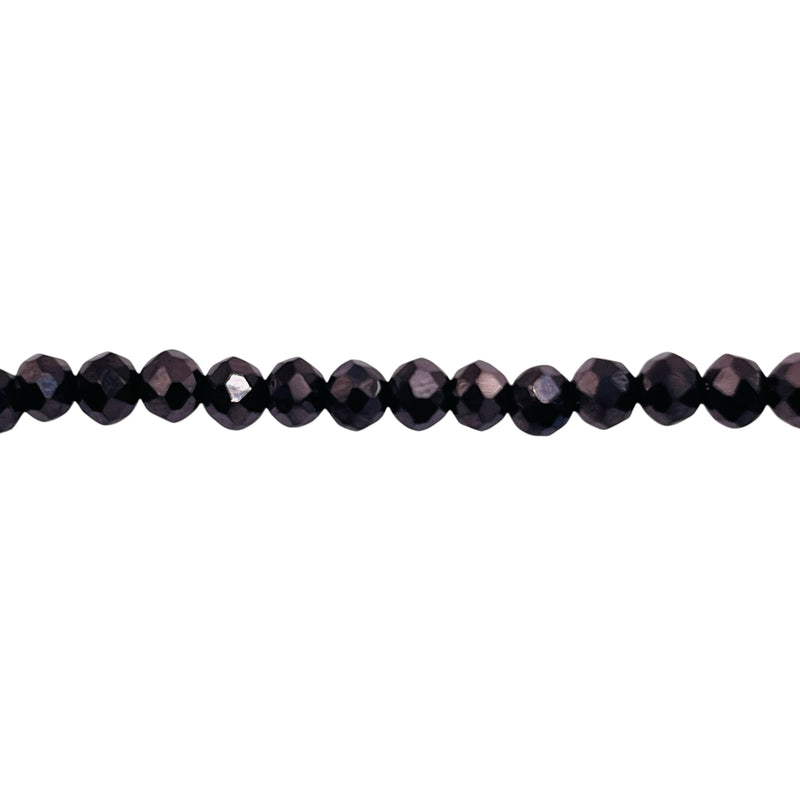 4mm Thunder Polish Glass Crystal Roundel Cut Hematite