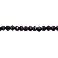 4mm Thunder Polish Glass Crystal Roundel Cut Hematite