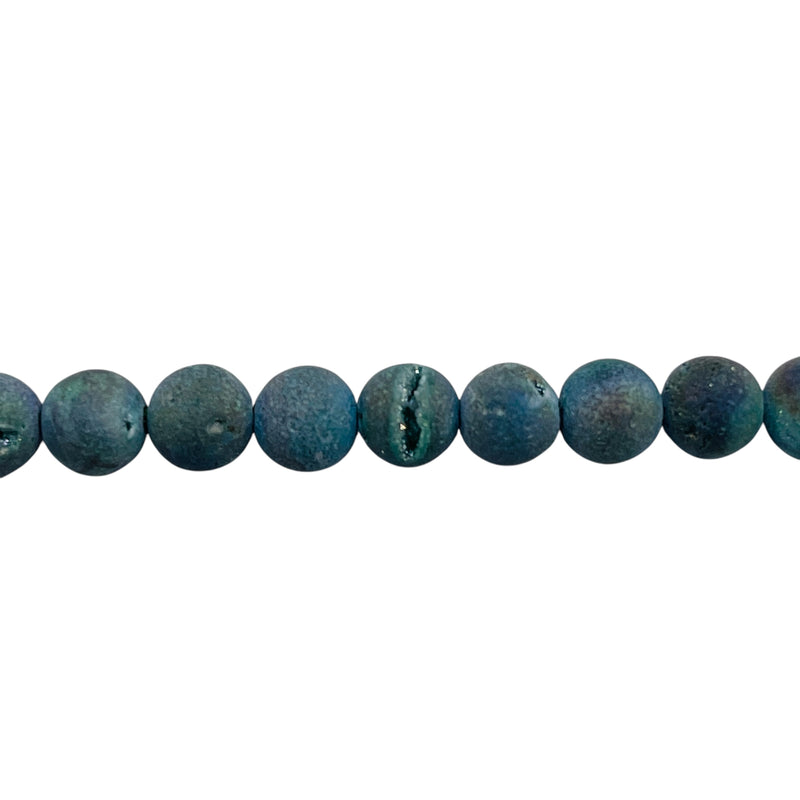 6mm Druzy Round Magic Green