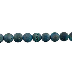 6mm Druzy Round Magic Green