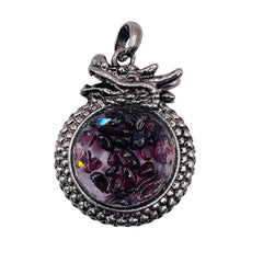 Garnet Dragon Pendant