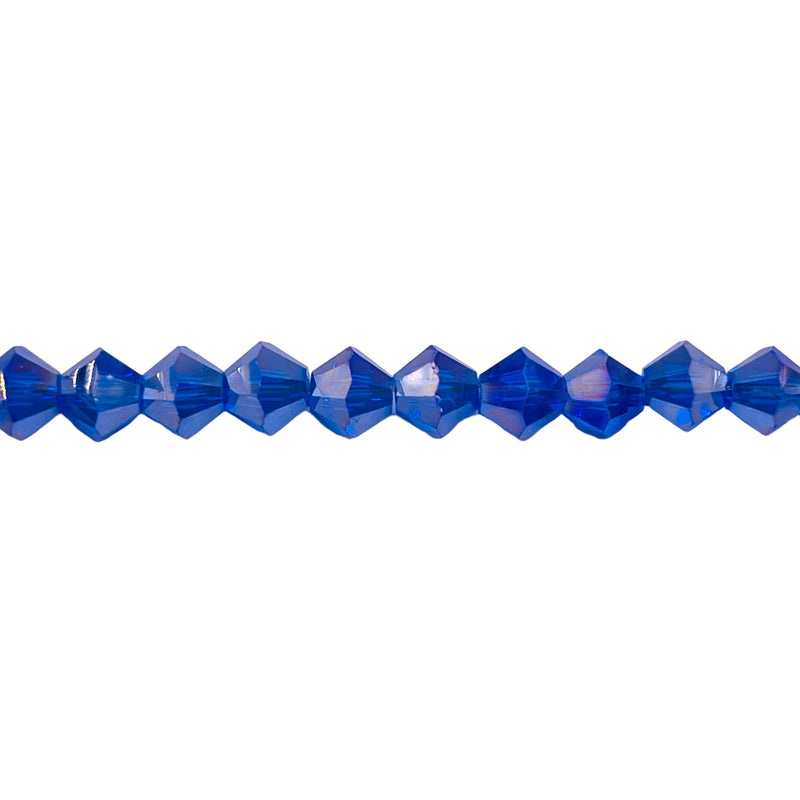 6mm Thunder Polish Glass Crystal Bicone Sapphire AB
