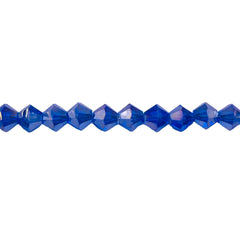 6mm Thunder Polish Glass Crystal Bicone Sapphire AB