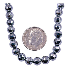 6mm Thunder Polish Round Disco Cut White Gold