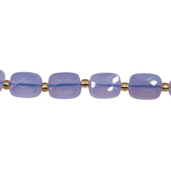10x8mm Flat Rectangle Cut Blue Lace Agate