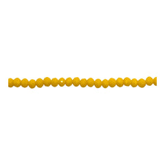3mm Thunder Polish Glass Crystal Roundel Cut Yellow Jade