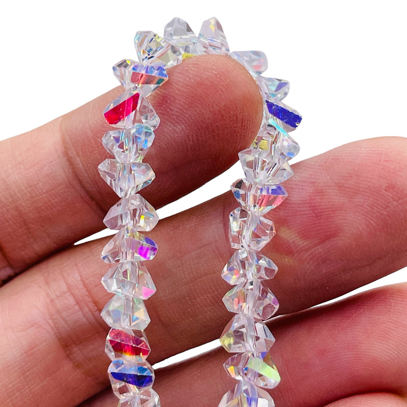 8mm Triangle Glass Crystal Super AB