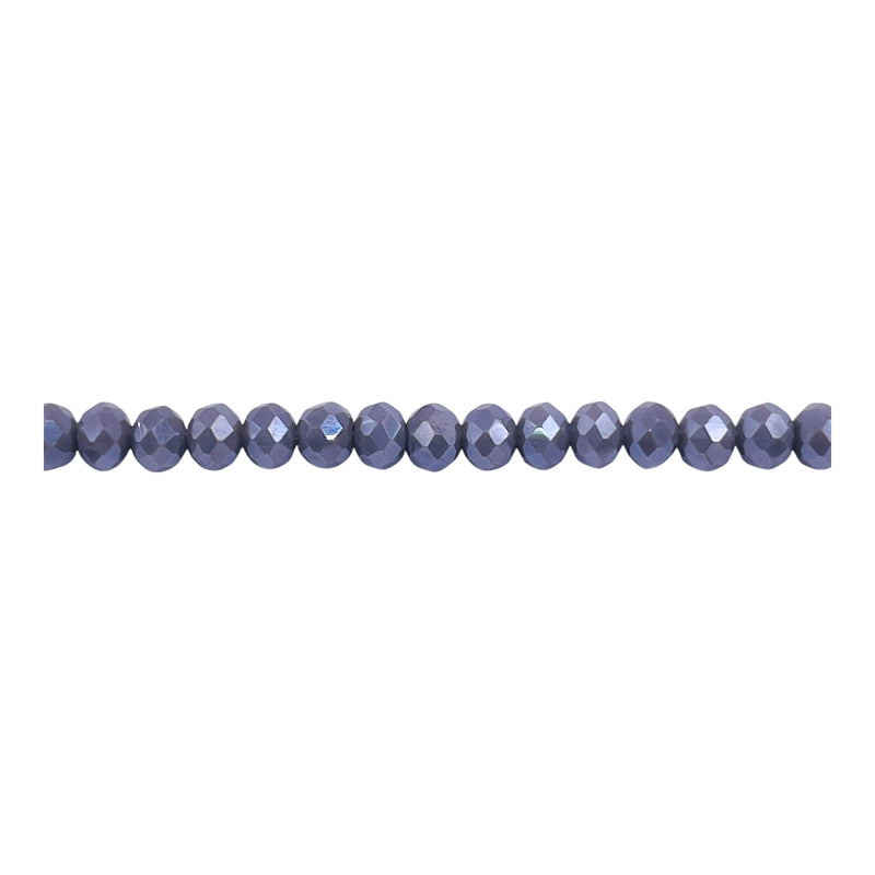 4mm Thunder Polish Glass Crystal Roundel Cut Shadow AB