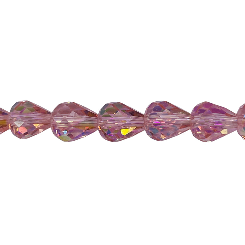 9x8mm Teardrop Glass Crystal Peach Super AB