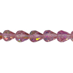 9x8mm Teardrop Glass Crystal Peach Super AB