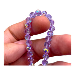 6mm Thunder Polish Round Disco Cut Lt. Purple Super AB