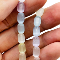 9x6mm Cylinder Super Cat Eye (Gypsum) Mixed
