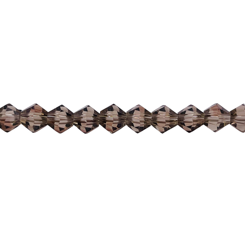 6mm Thunder Polish Glass Crystal Bicone Black Diamond