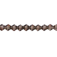 6mm Thunder Polish Glass Crystal Bicone Black Diamond