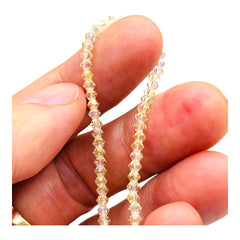 3mm Thunder Polish Glass Crystal Bicone Magic Gold