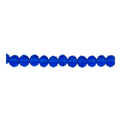 6mm Thunder Polish Glass Crystal Roundel Cut Sapphire