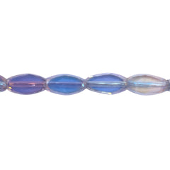 10x6mm Oval Glass Crystal Clear AB