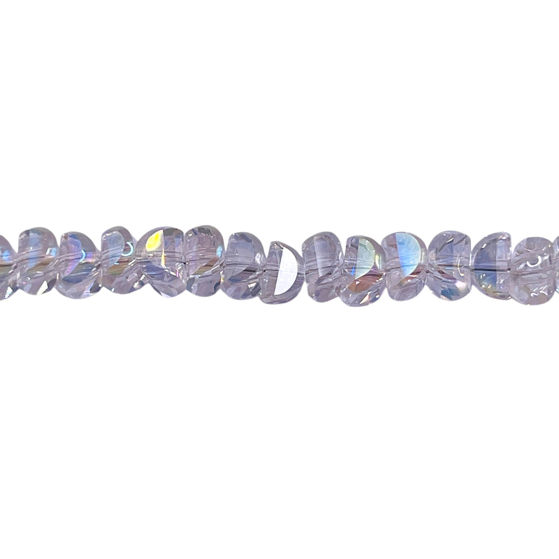 6mm Crescent Glass Crystal Clear Super AB