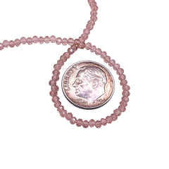 2mm Thunder Polish Glass Crystal Roundel Cut Silver Champagne
