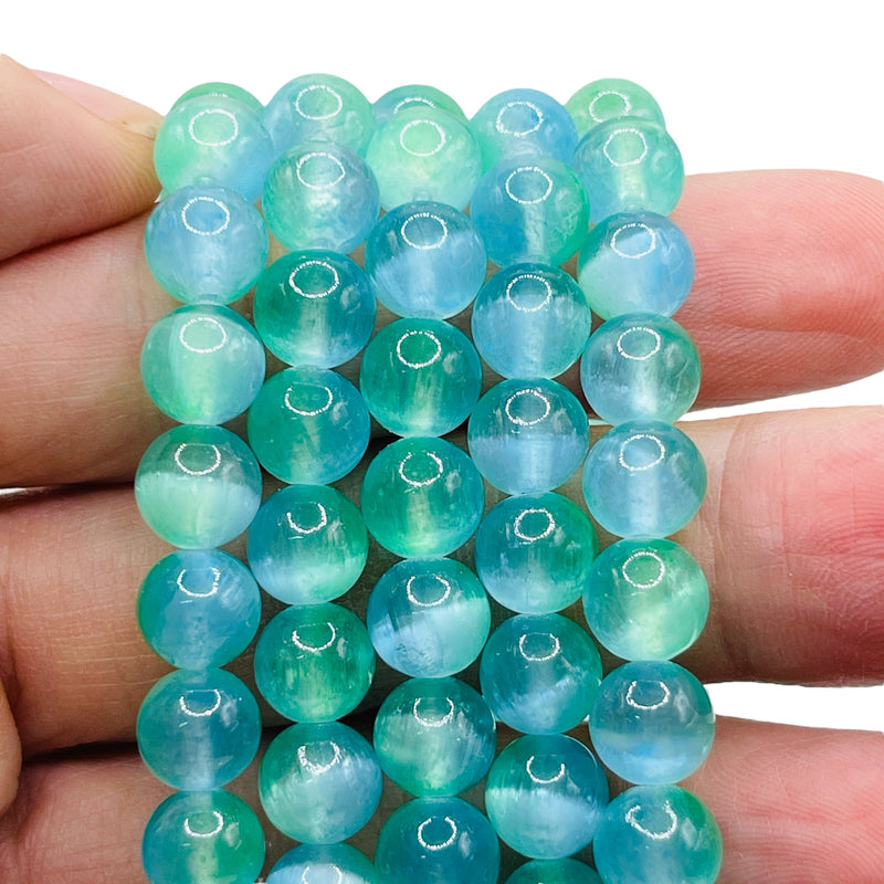 8mm Super Cat Eye(Gypsum) Green