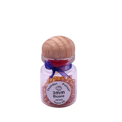 3mm Thunder Polish Glass Crystal Bicone Topaz AB Bottle
