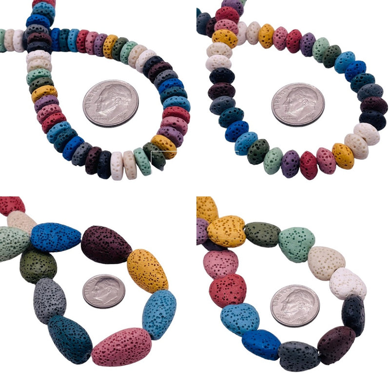 15 Multi Color Lava Bead Package Deal