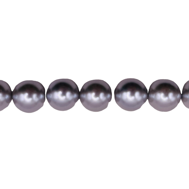 8mm Round Shell Pearl Gray