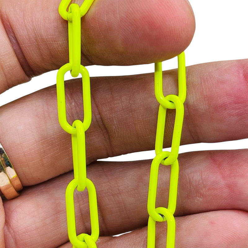 Losolo 16.5x7.5mm Stainless Steel Chain Yellow