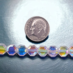 8mm Octagon Glass Crystal Super AB