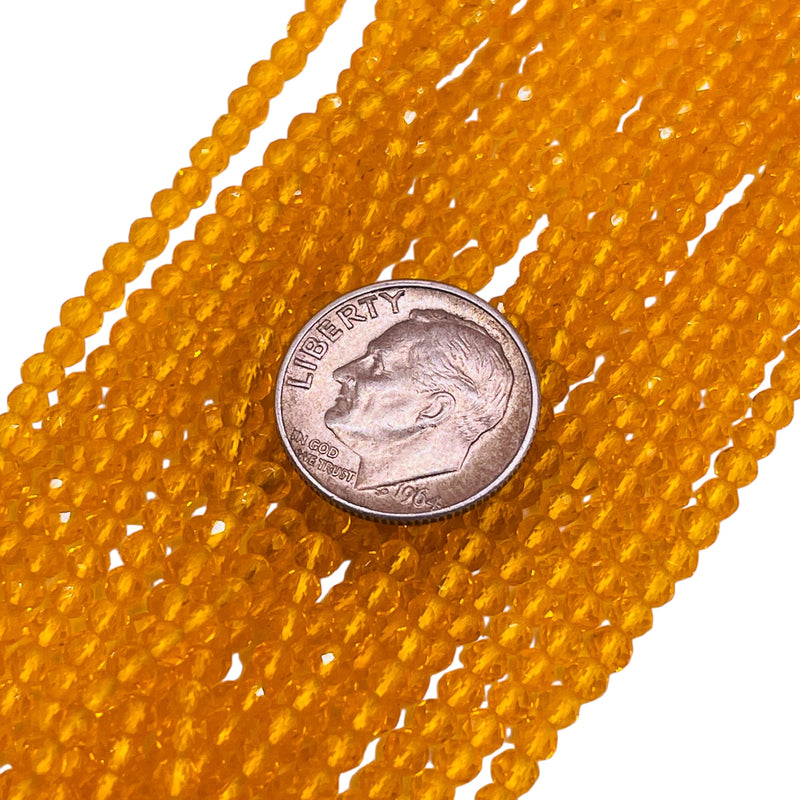 3mm Thunder Polish Round Cut Yellow Gold