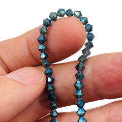 4mm Thunder Polish Glass Crystal Bicone Magic Green