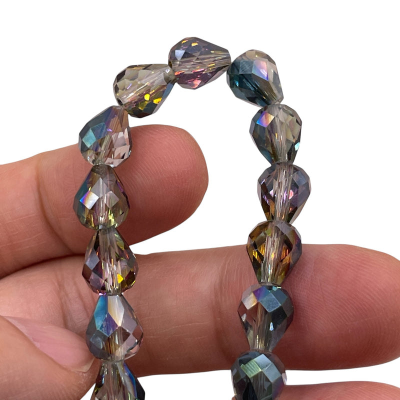 9x8mm Teardrop Glass Crystal Violet Dream