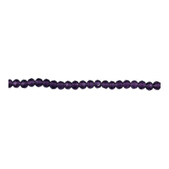3mm Thunder Polish Glass Crystal Roundel Cut Violet