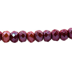 8x5mm Roundel Cut Red Jasper Super AB