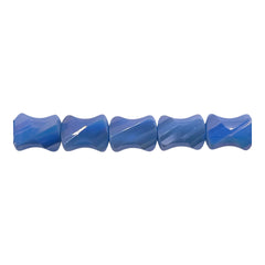 10x8mm Twisted Bow Tie Glass Crystal Lt. Sapphire Jade AB