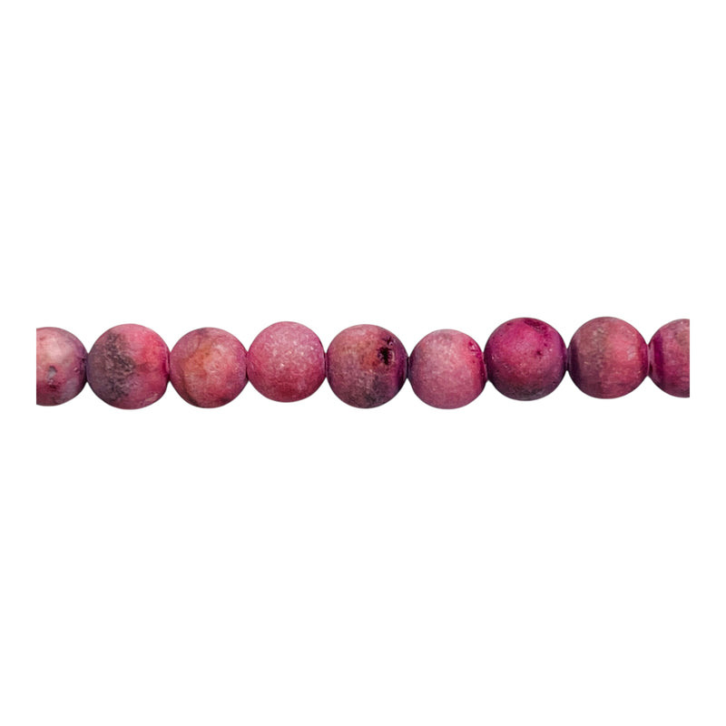 6mm Druzy Round Fushia