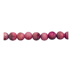 6mm Druzy Round Fushia