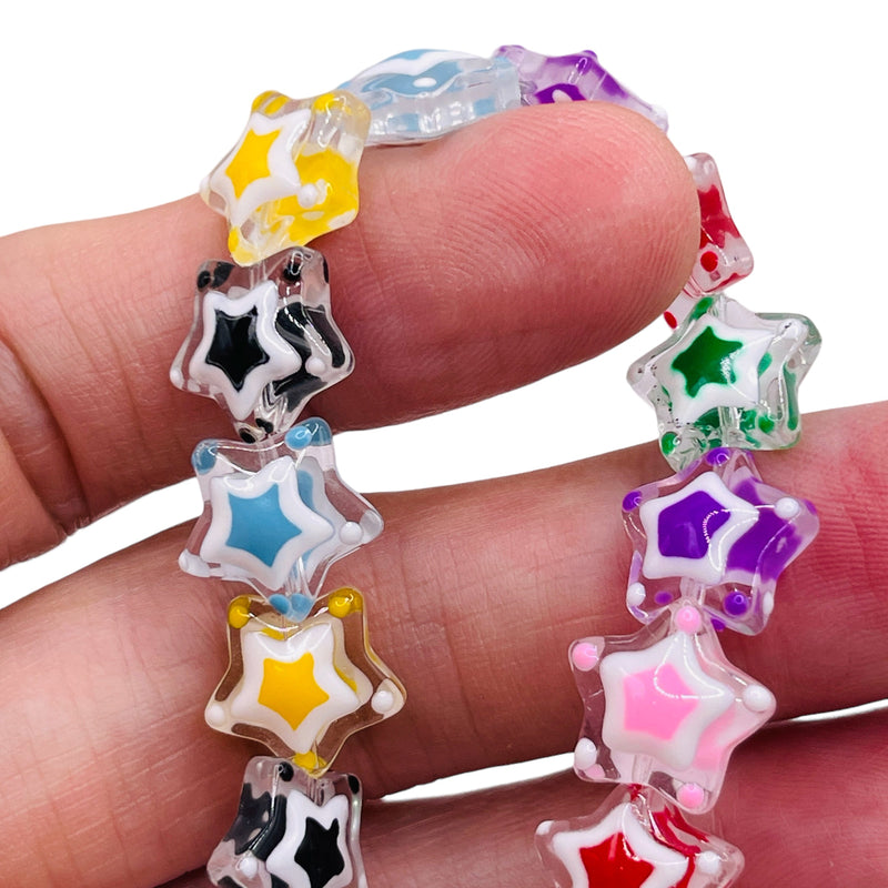 13mm Star Lampwork Glass