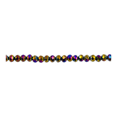 3mm Thunder Polish Glass Crystal Roundel Cut Rainbow Light