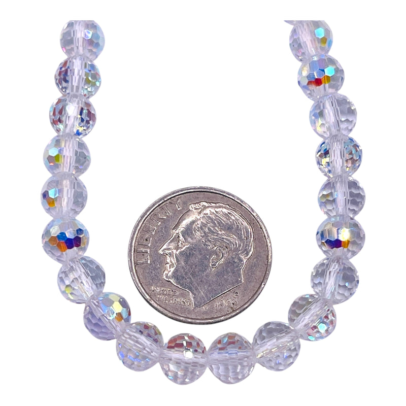 6mm Thunder Polish Round Disco Cut Clear Super AB