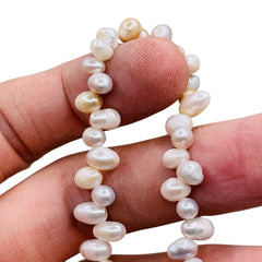 Fresh Water Pearl potato side drilled 6 to 7mm