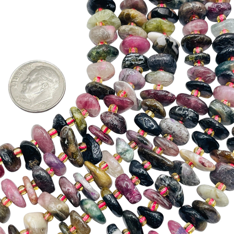 8 to 10mm Tourmaline Center Drilled