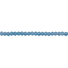 3mm Thunder Polish Glass Crystal Bicone Lt. Aquamarine