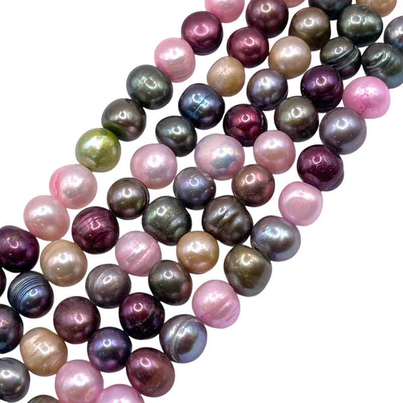 Fresh Water Pearl 8 to 9mm Potato Multi Dyed Color